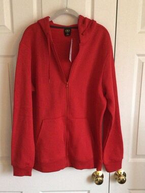 Athletic Works Red Full-Zip Hoodie Unisex Size L Tall NWT